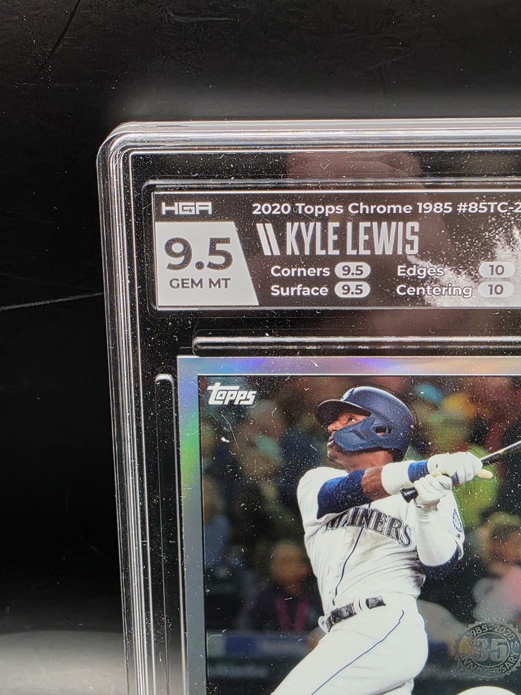 2020 Topps Chrome 35th anniversary Kyle Lewis rookie (Mariners) #85TC-22 HGR GRADED 9.5 GEM MINT