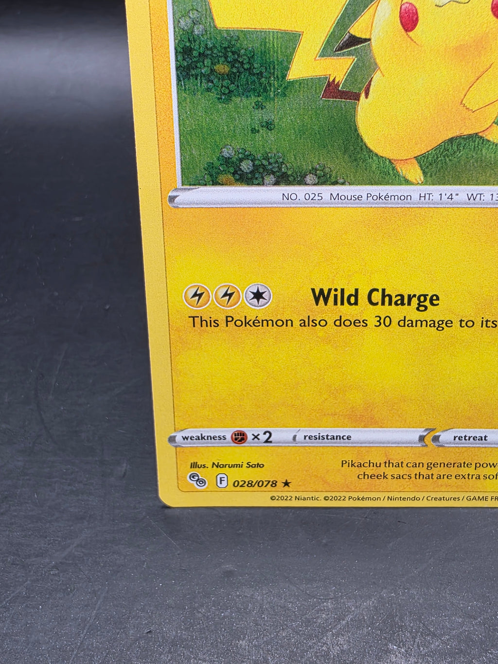 Pokemon Pikachu (28) 028/078 Pokemon GO Holo M/NM