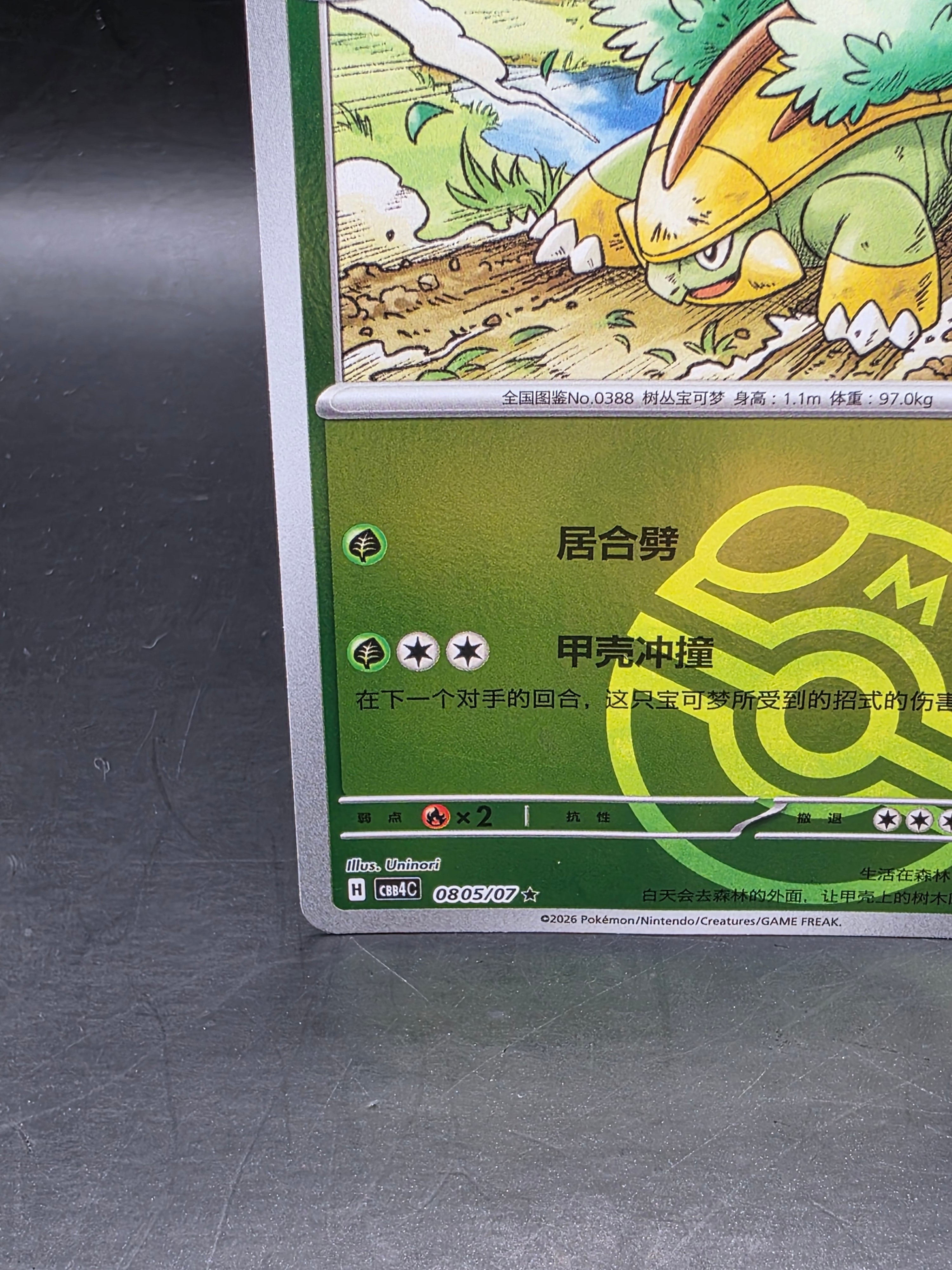 Grotle 0805/07 Gem Pack Volume 4 Master Ball Holo Pokemon Chinese Near Mint