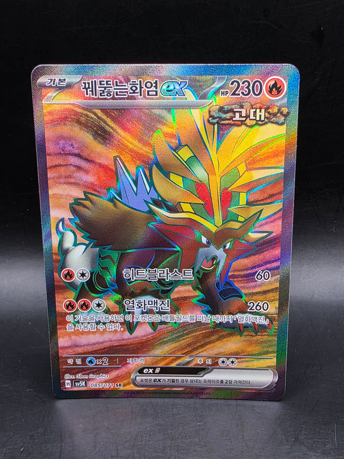 Pokemon Card Gouging Fire EX 085/071 SV5K Wild Force Korean