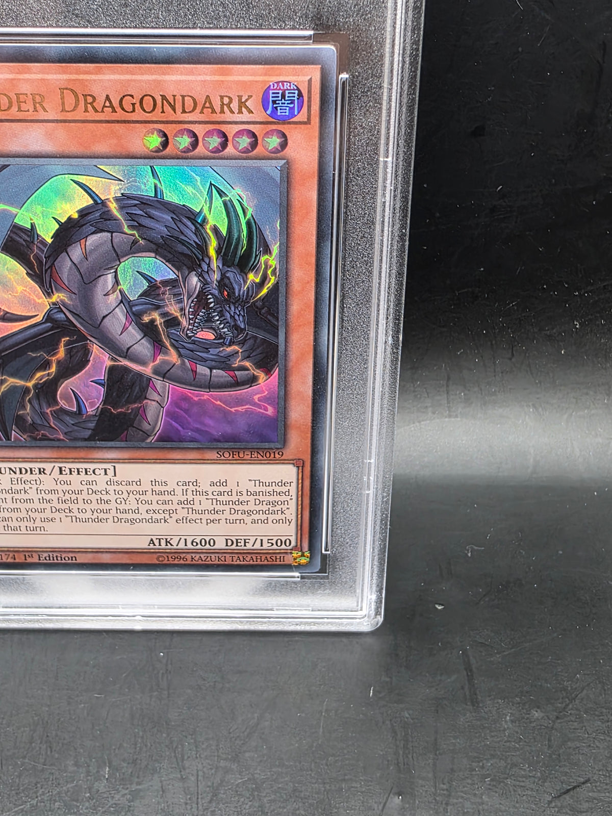 Yu-Gi-Oh! Thunder Dragondark Ultra Rare SOFU-EN019 1st Edition PSA 9 Graded