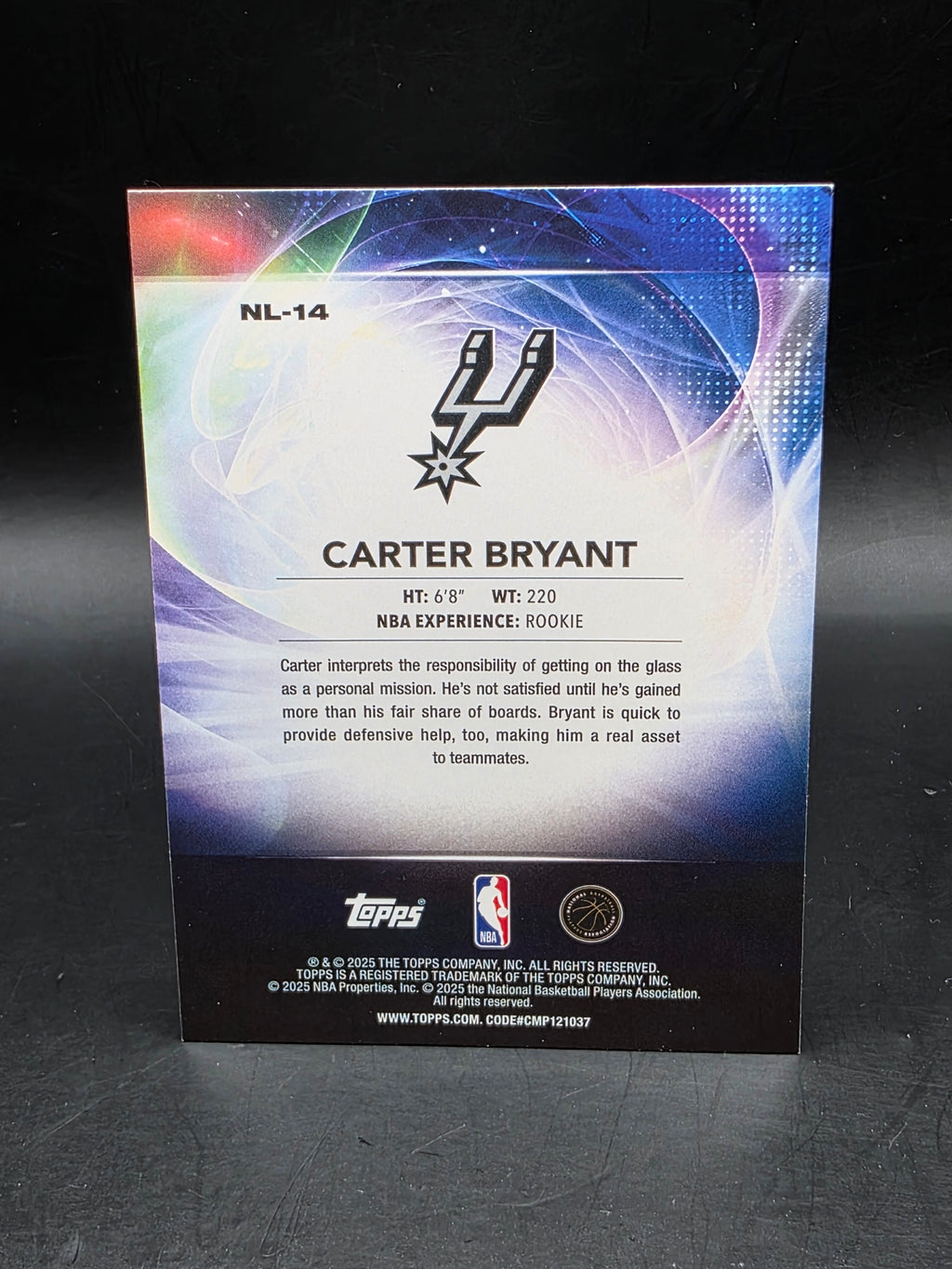 2025-26 Topps NBA Ace Bailey Utah Jazz RC No Limit NL-5 M/NM