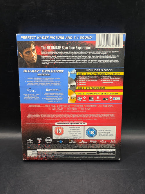 Al Pacino Scarface Triple Play DVD Blu Ray And Digital