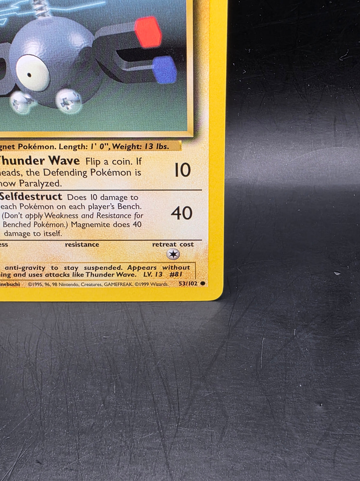 Magnemite 53/102 Regular Pokémon Card Base Set Unlimited Common WOTC LP