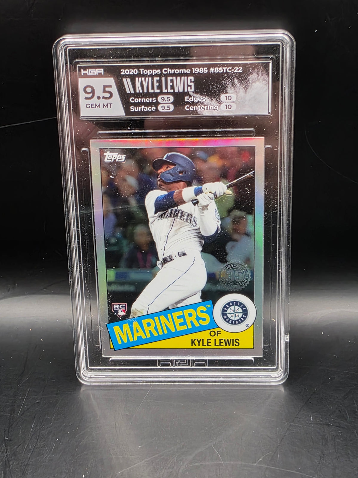 2020 Topps Chrome 35th anniversary Kyle Lewis rookie (Mariners) #85TC-22 HGR GRADED 9.5 GEM MINT