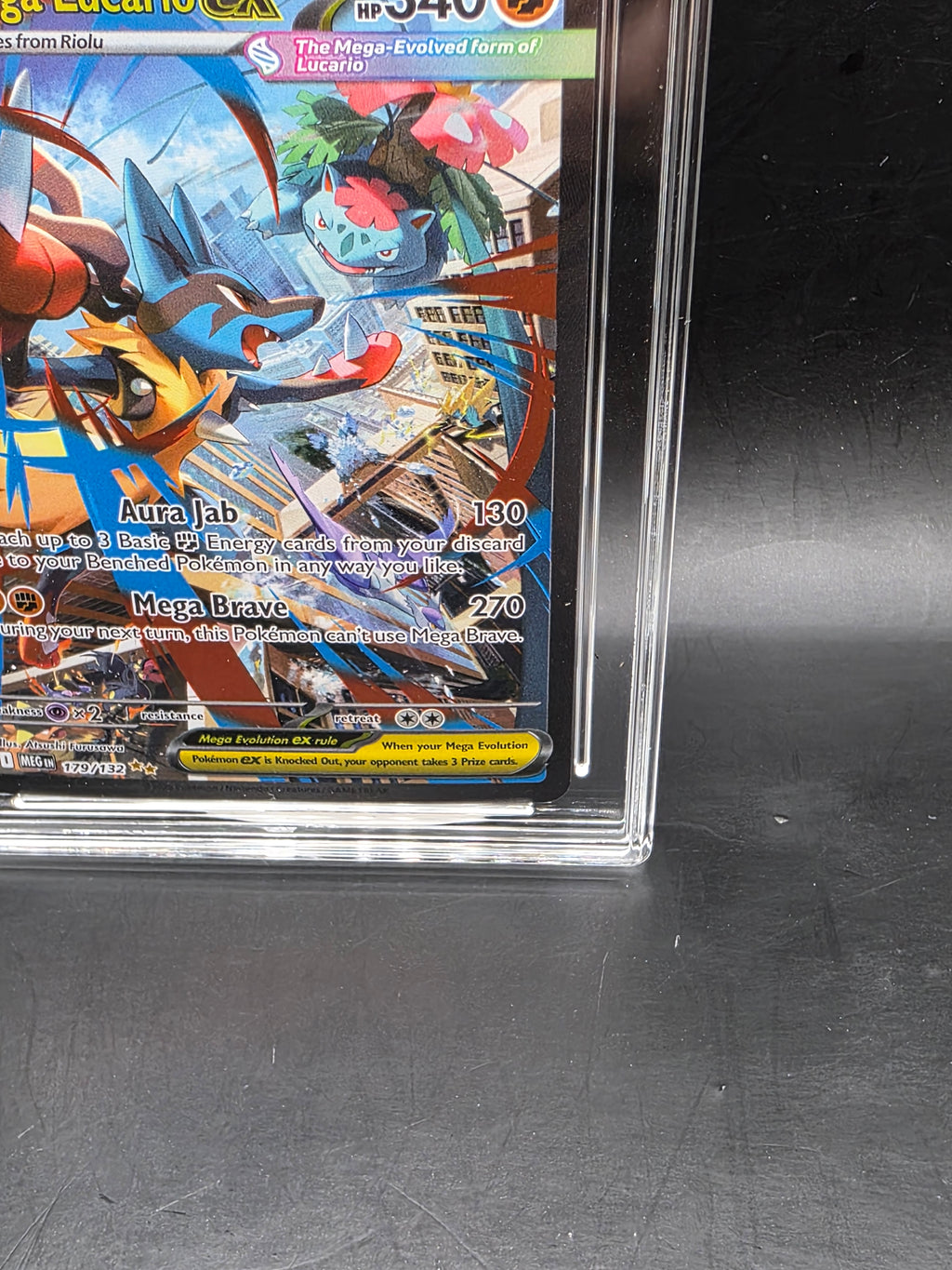 Pokemon Mega Lucario ex 179/132 SIR Mega Evolution Graded ACE 10