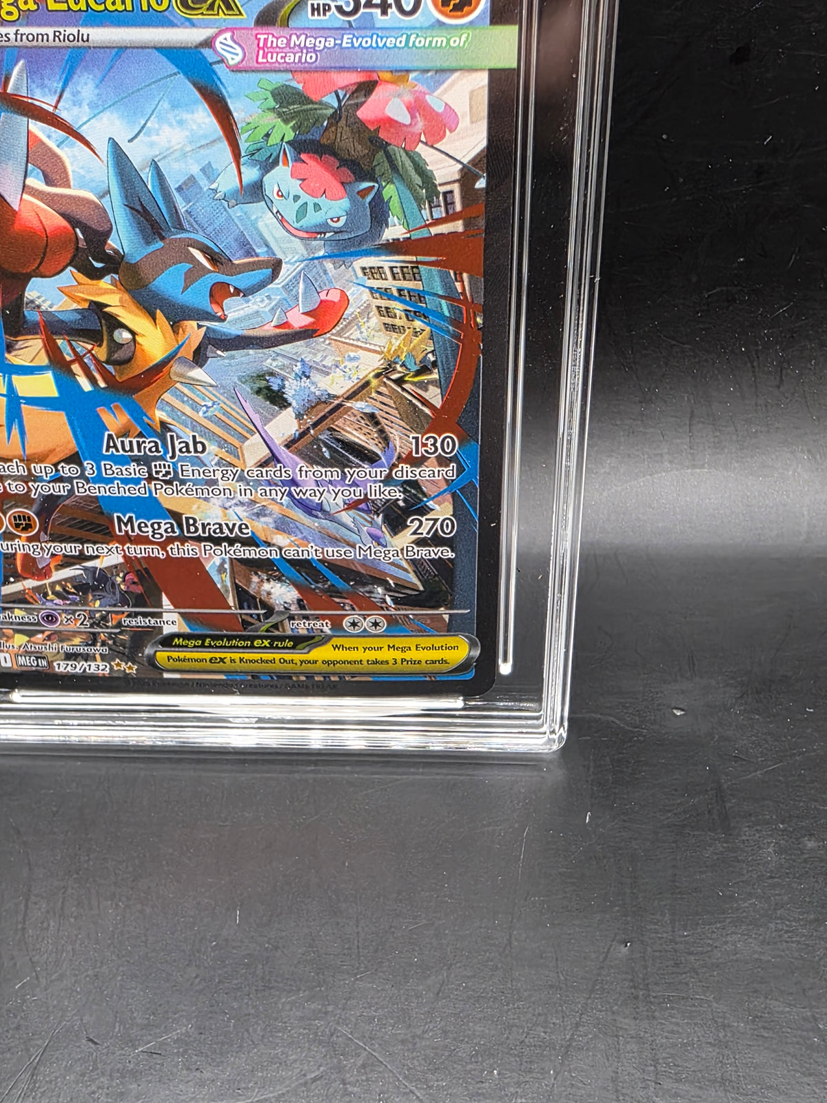 Pokemon Mega Lucario ex 179/132 SIR Mega Evolution Graded ACE 10
