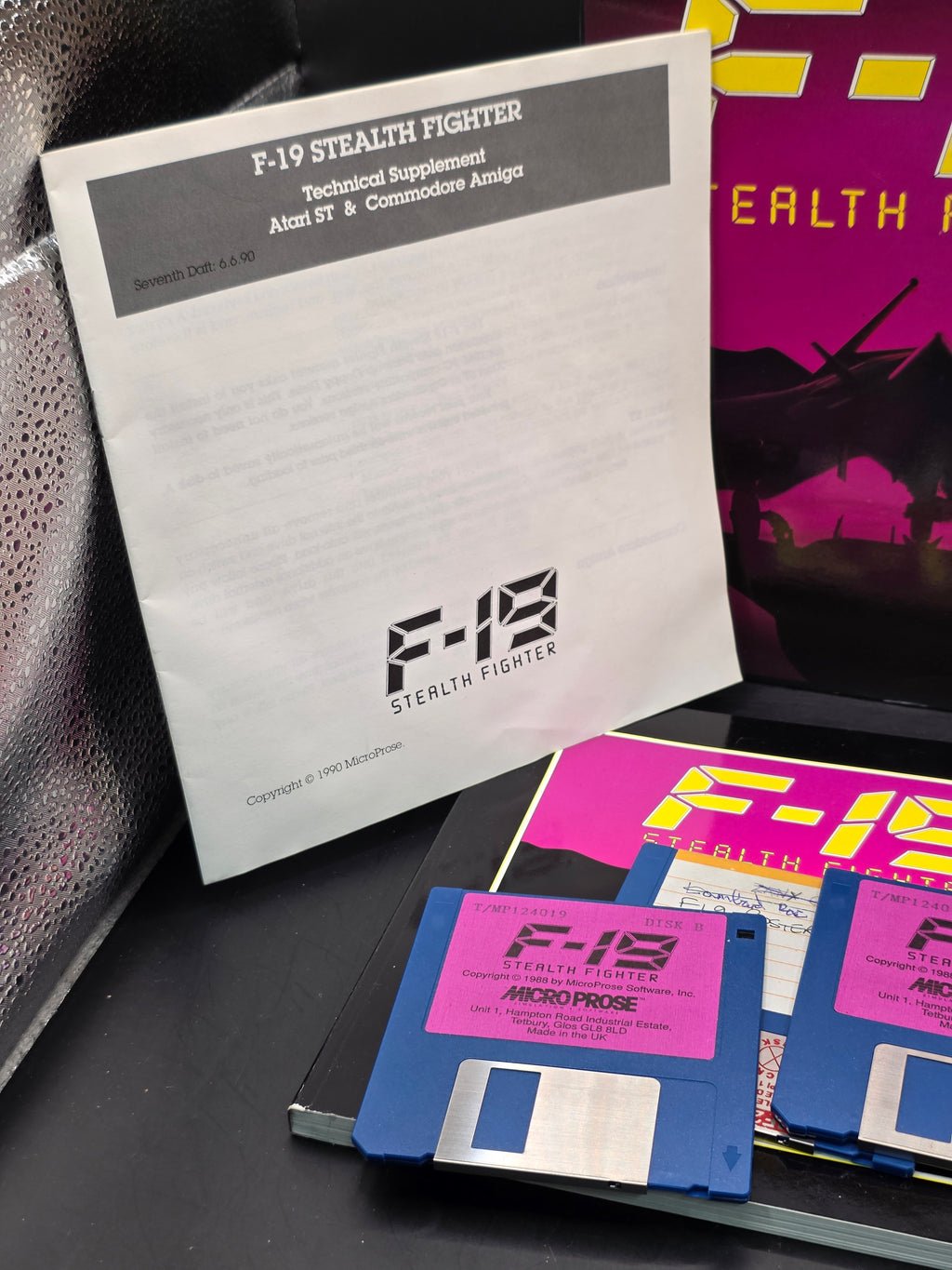 F-19 Stealth Fighter - Commodore Amiga Game - Big Box