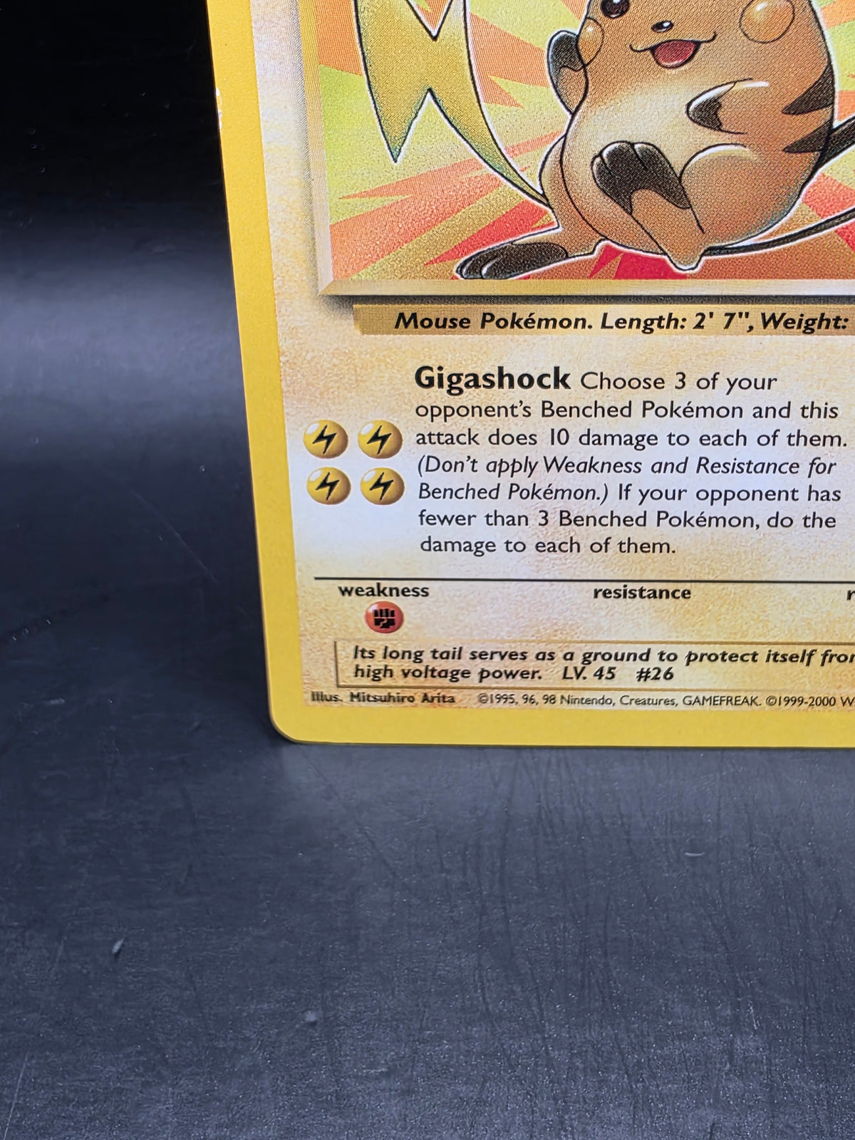 Pokemon Card Raichu 29/62 Unlimited Fossil Regular LP Condition