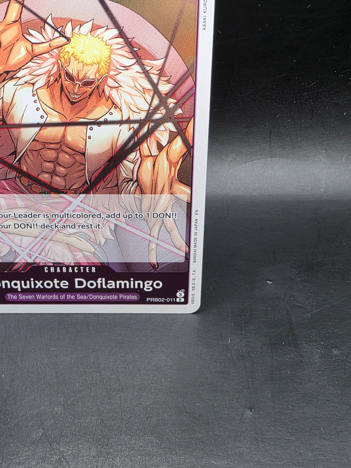 PRB02-011 Donquixote Doflamingo : Rare Foil English One Piece TCG Card : PRB02: