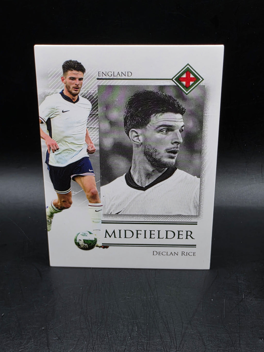 Declan Rice 2025 Futera Unique Green /20 #055 Arsenal England World Cup