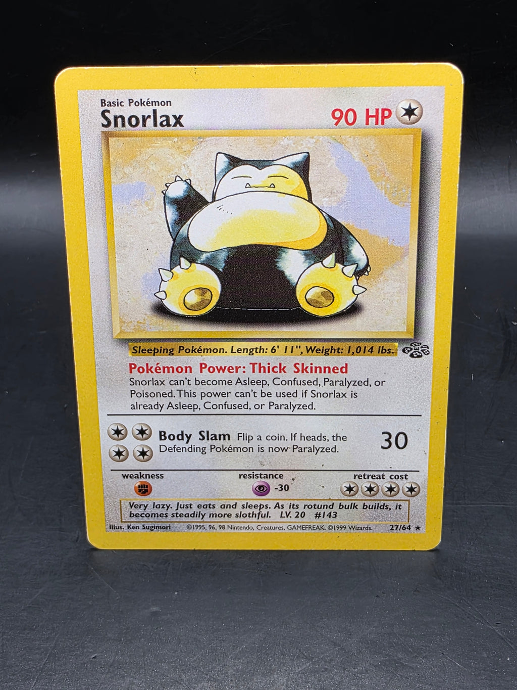 Pokémon TCG Snorlax 27/64 Jungle Set Non-Holo Trading Card Rare HP