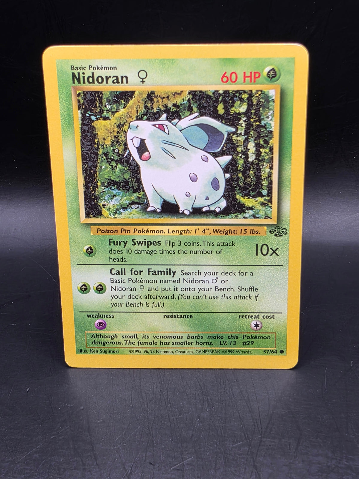 Nidoran 57/64 Jungle Set Pokemon Card WOTC LP