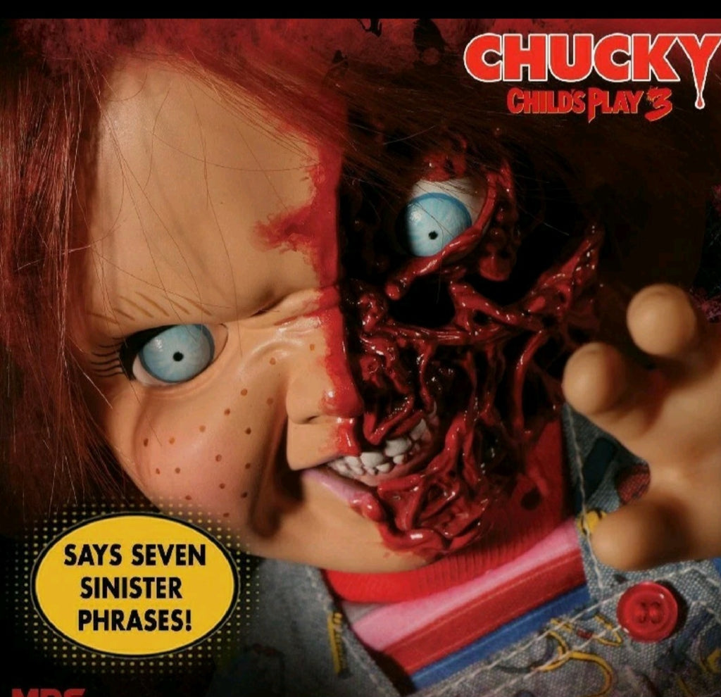 Mezco Designer Series Child's Play 3 Talking Pizza Face Chucky