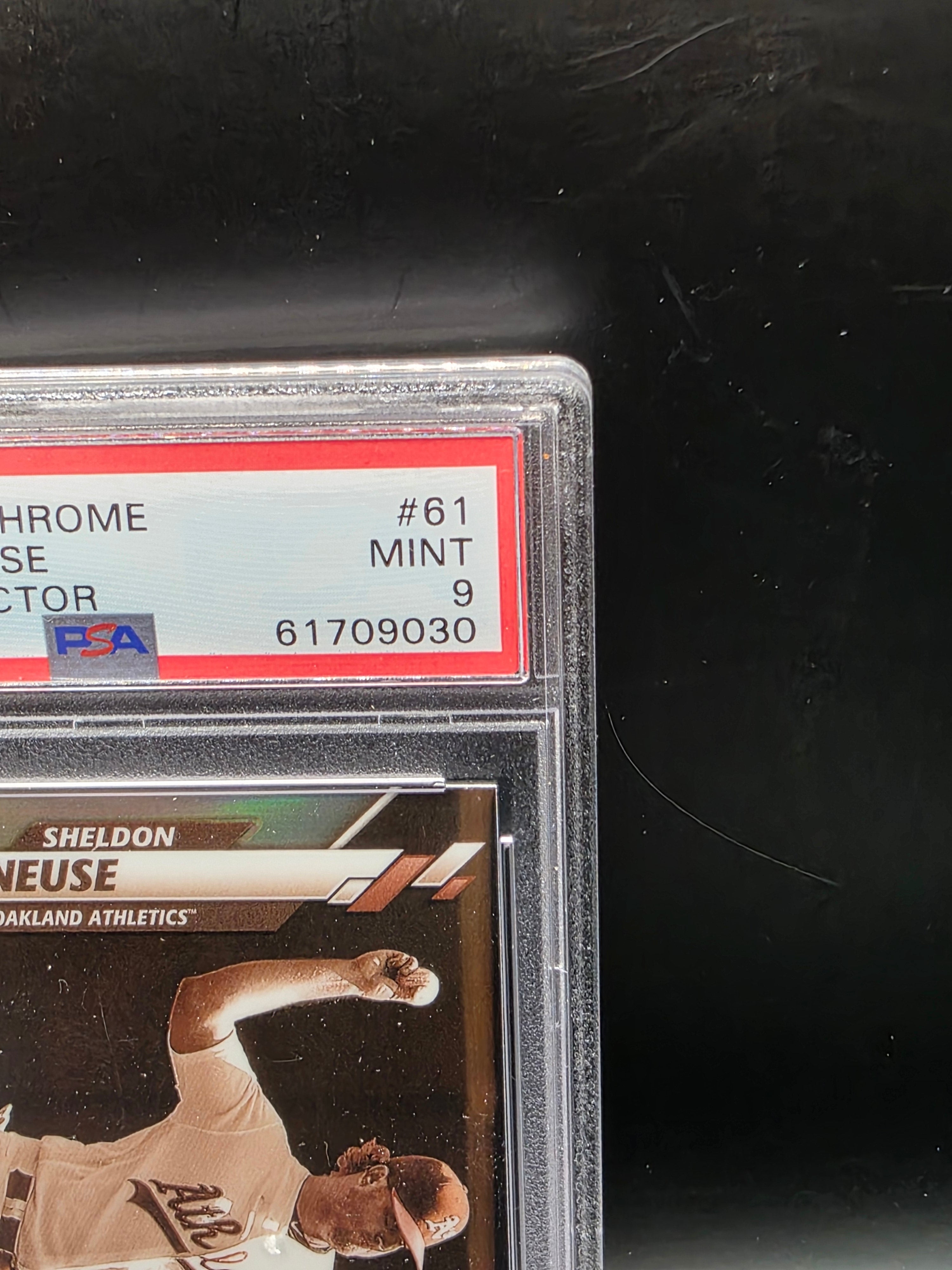 2020 Topps Chrome Sepia Refractors #61 Sheldon Neuse PSA Graded 9