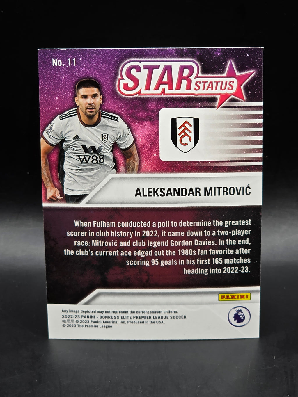 Donruss Elite Premier League 22/23 Star Status Fulham Fc Aleksandar Mitrovic #11