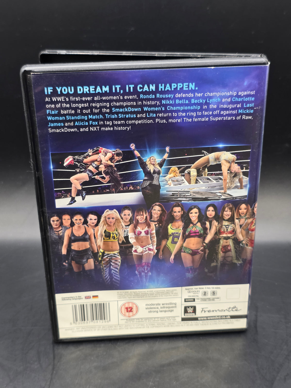 WWE EVOLUTION 2018 Wrestling DVD Becky Lynch Ronda Rousey First Women's Event UK