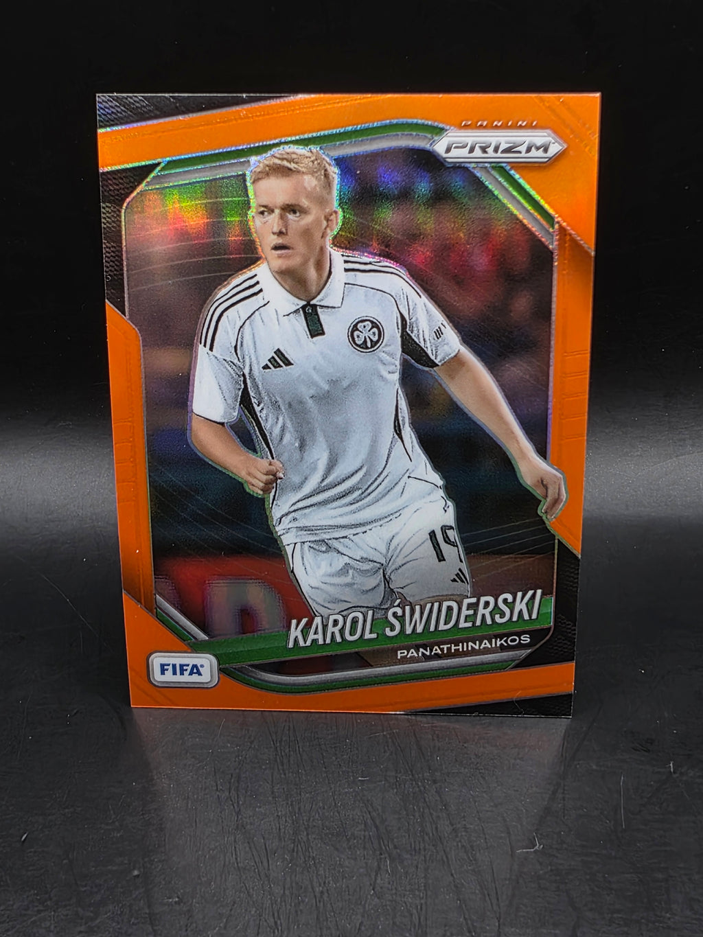 Karol Swinderski FIFA Panini Prizm Cherry Blossom /125 Panathinaikos And Poland