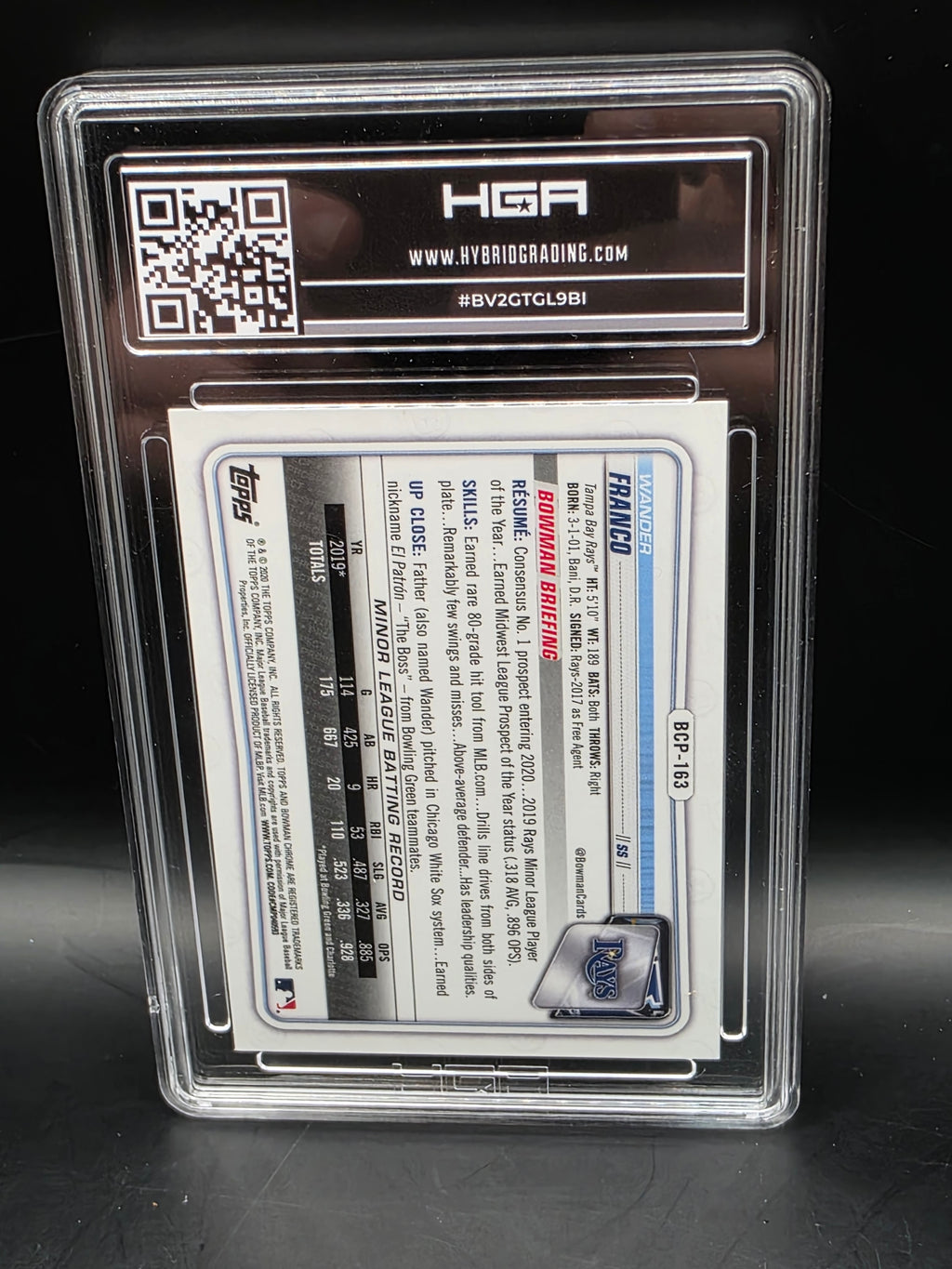 2020 Bowman Chrome Wander Franco Prospects Rookie HGR 9.5 Graded Card