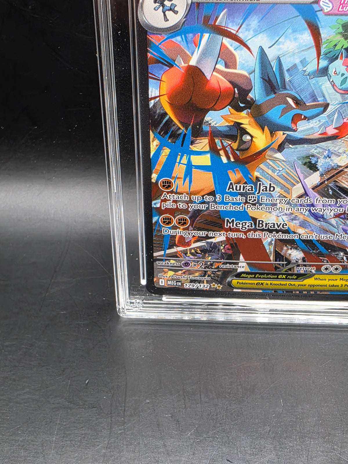 Pokemon Mega Lucario ex 179/132 SIR Mega Evolution Graded ACE 10
