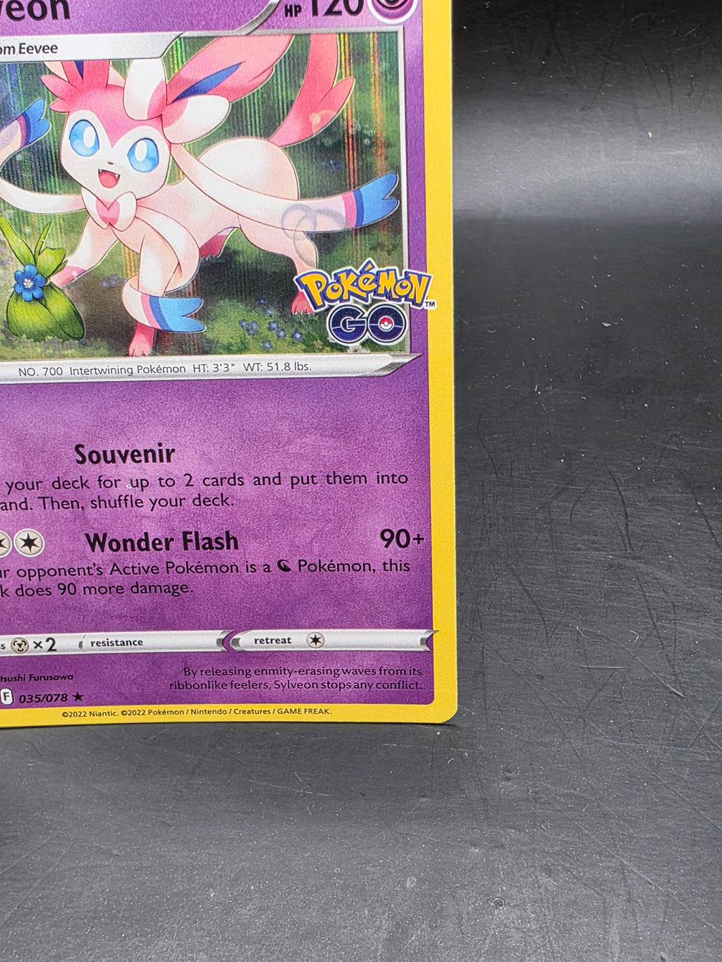 Sylveon Holo Rare Pokemon GO 035/078 NM