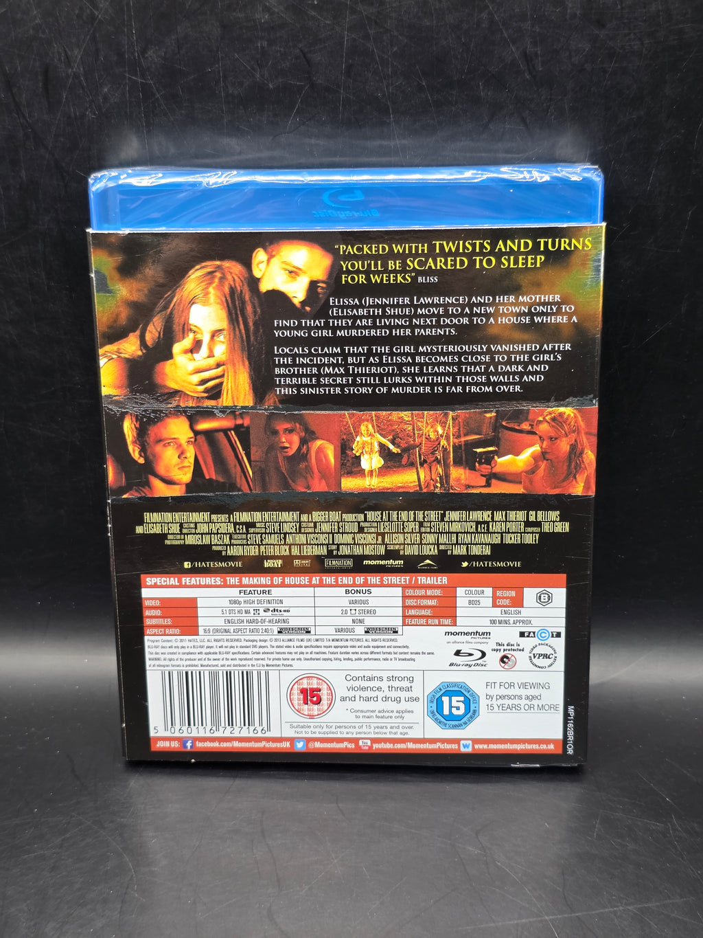 House At The End Of The Street Blu-ray New & Sealed (2014) Jennifer Lawrence