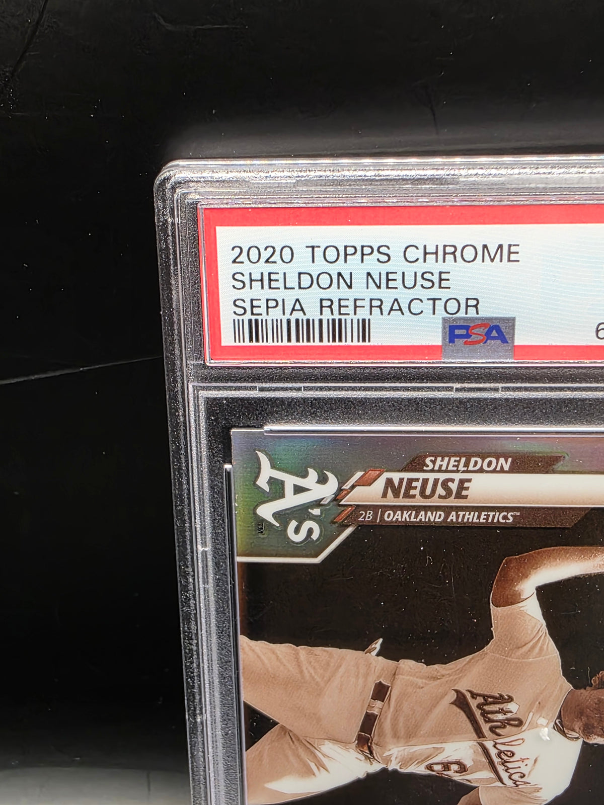 2020 Topps Chrome Sepia Refractors #61 Sheldon Neuse PSA Graded 9