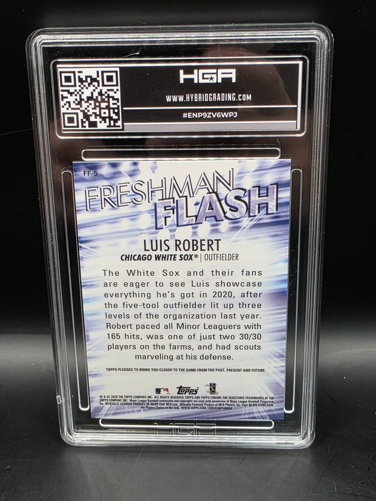 LUIS ROBERT 2020 TOPPS CHROME FRESHMAN FLASH ROOKIE RC HGR Graded 9.5 Gem Mint