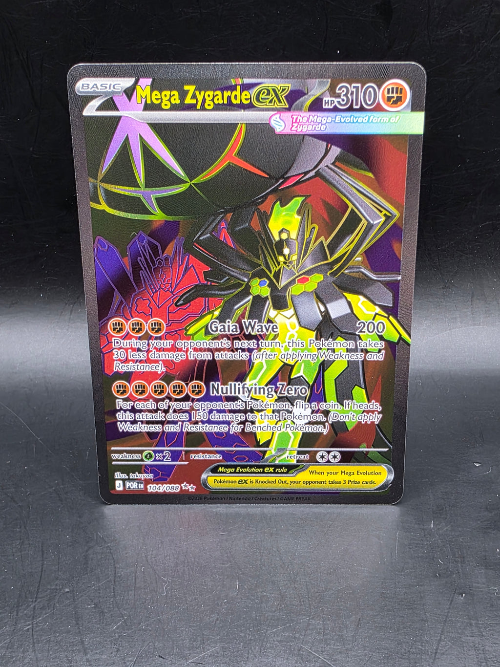 Pokemon Card Mega Zygarde ex 104/088 Me03: Perfect Order Holo