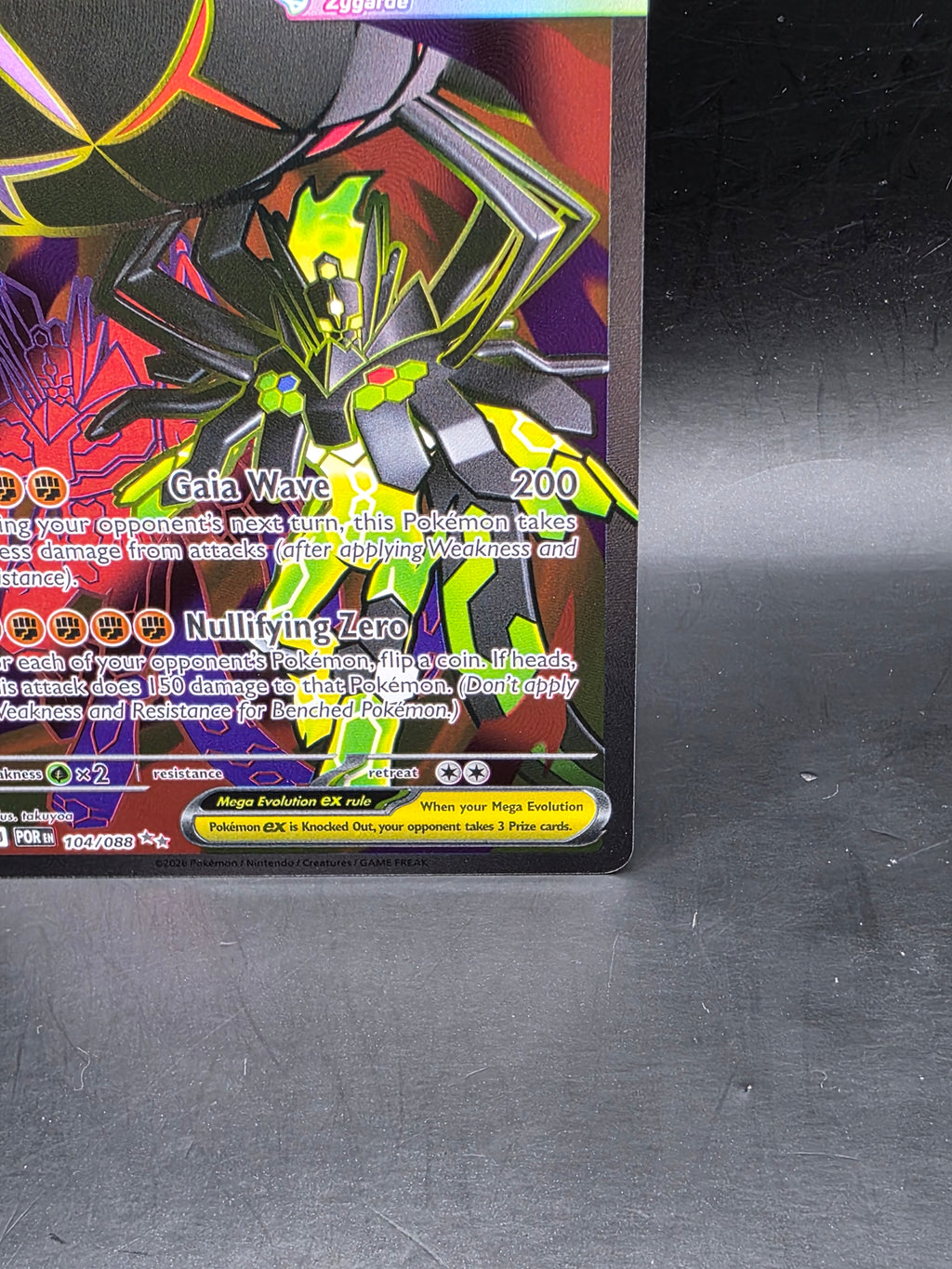Pokemon Card Mega Zygarde ex 104/088 Me03: Perfect Order Holo