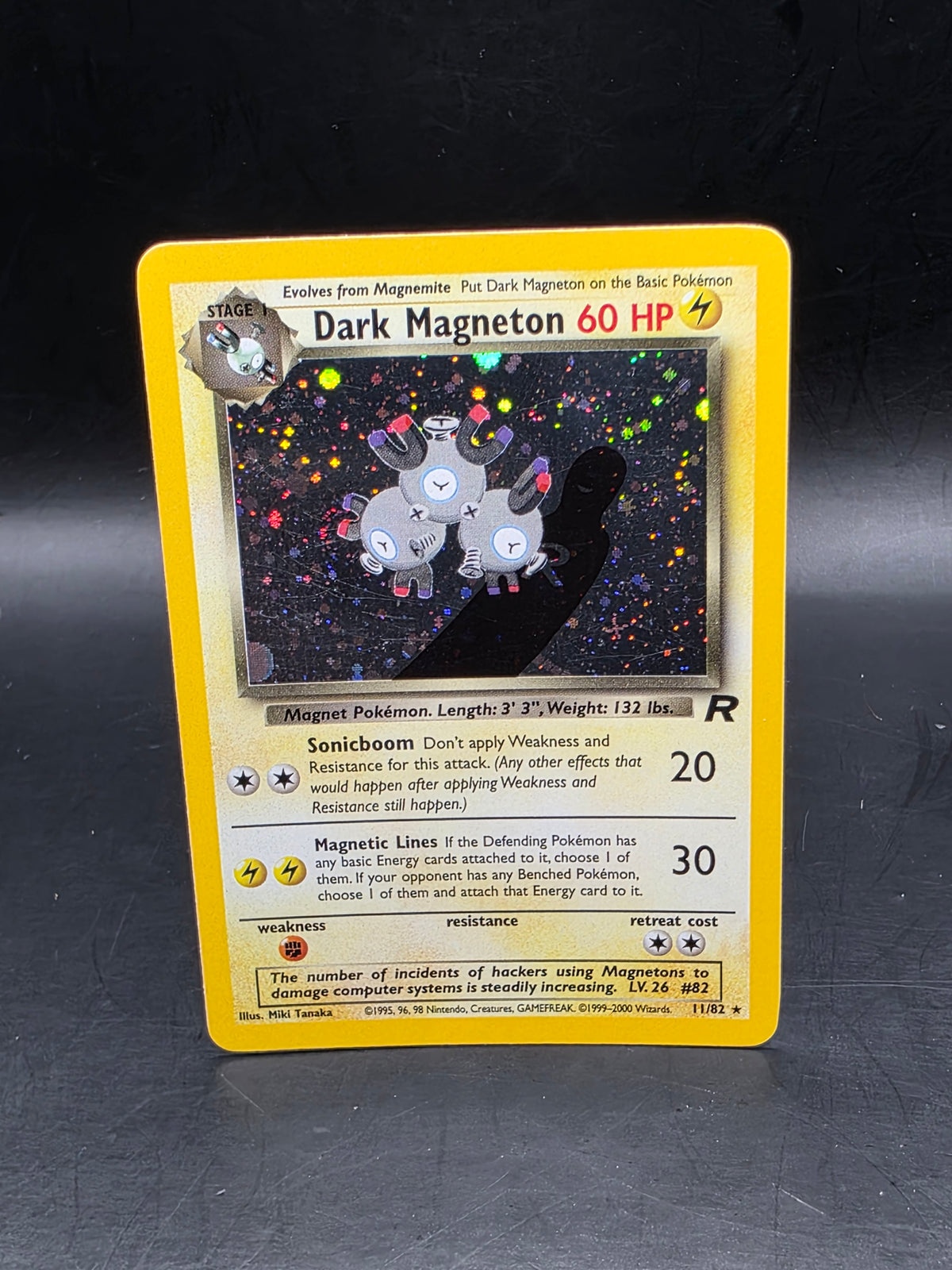 Pokemon TCG Dark Magneton 11/82 Team Rocket Holo Rare HP Condition