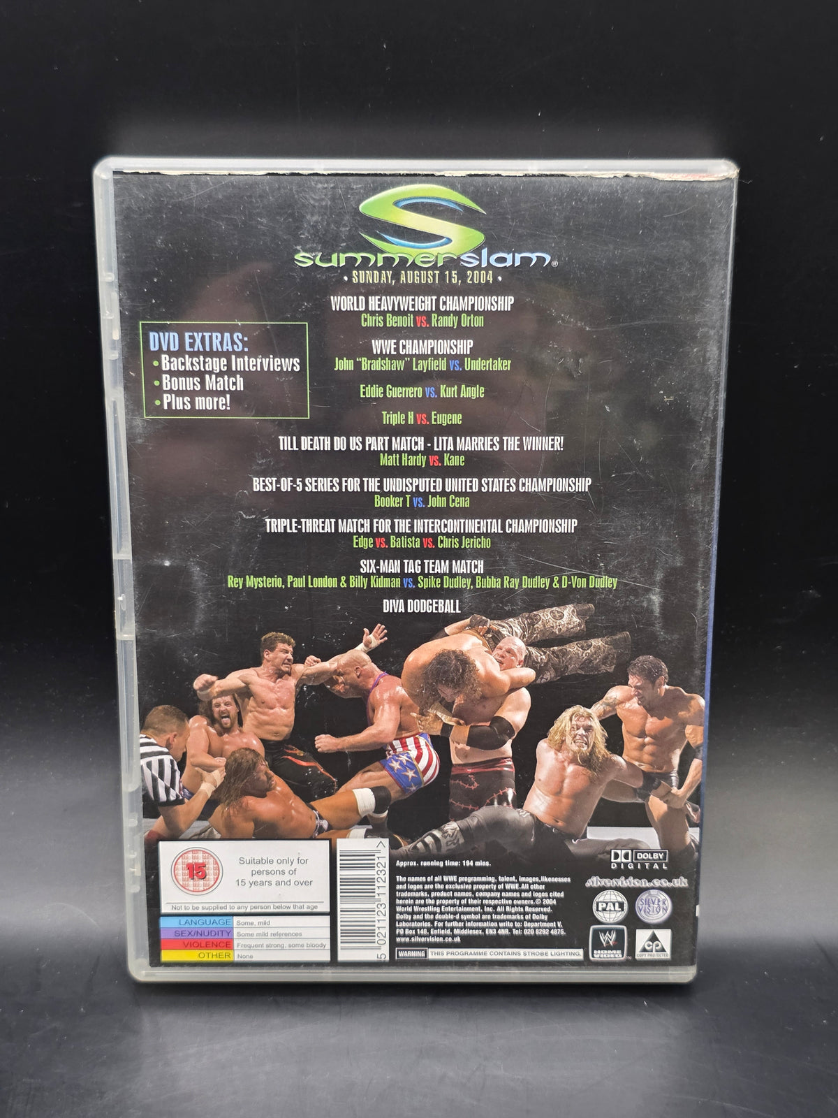 WWE SummerSlam 2004 DVD - Wrestling Silver Vision Chris Benoit vs Randy Orton