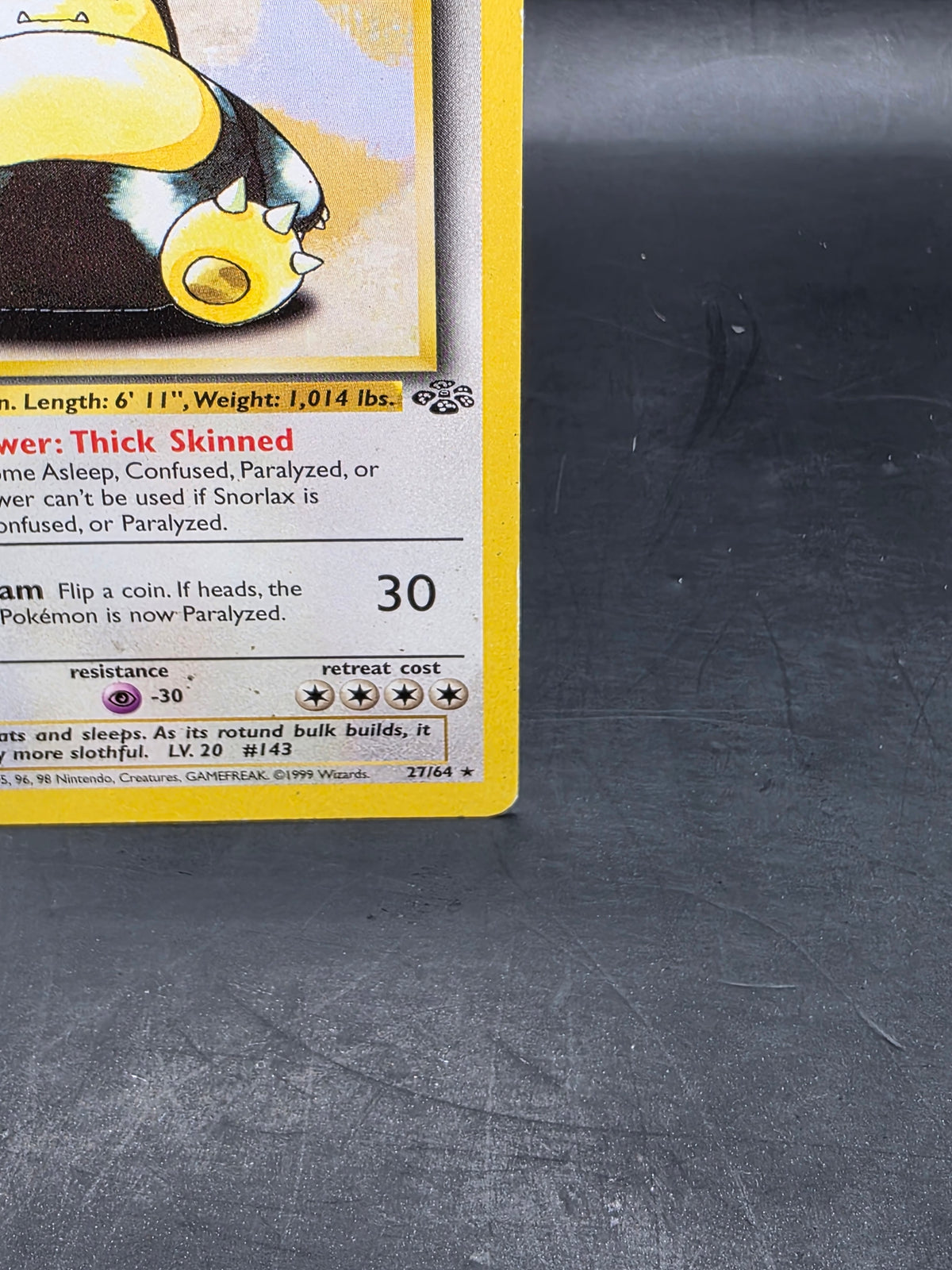 Pokémon TCG Snorlax 27/64 Jungle Set Non-Holo Trading Card Rare HP