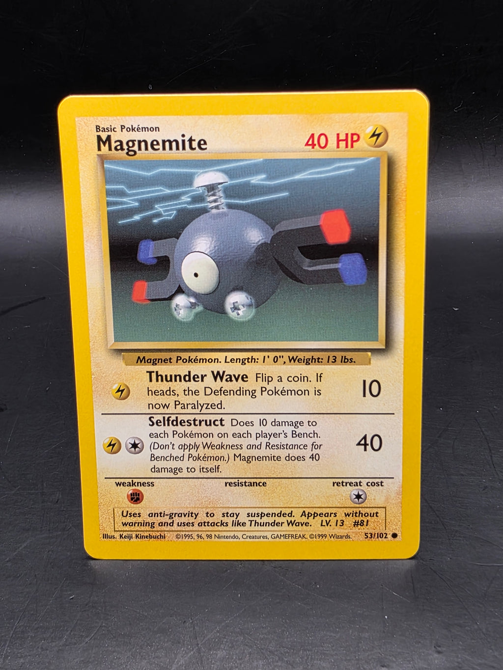Magnemite 53/102 Common Base Set Unlimited Pokemon LP