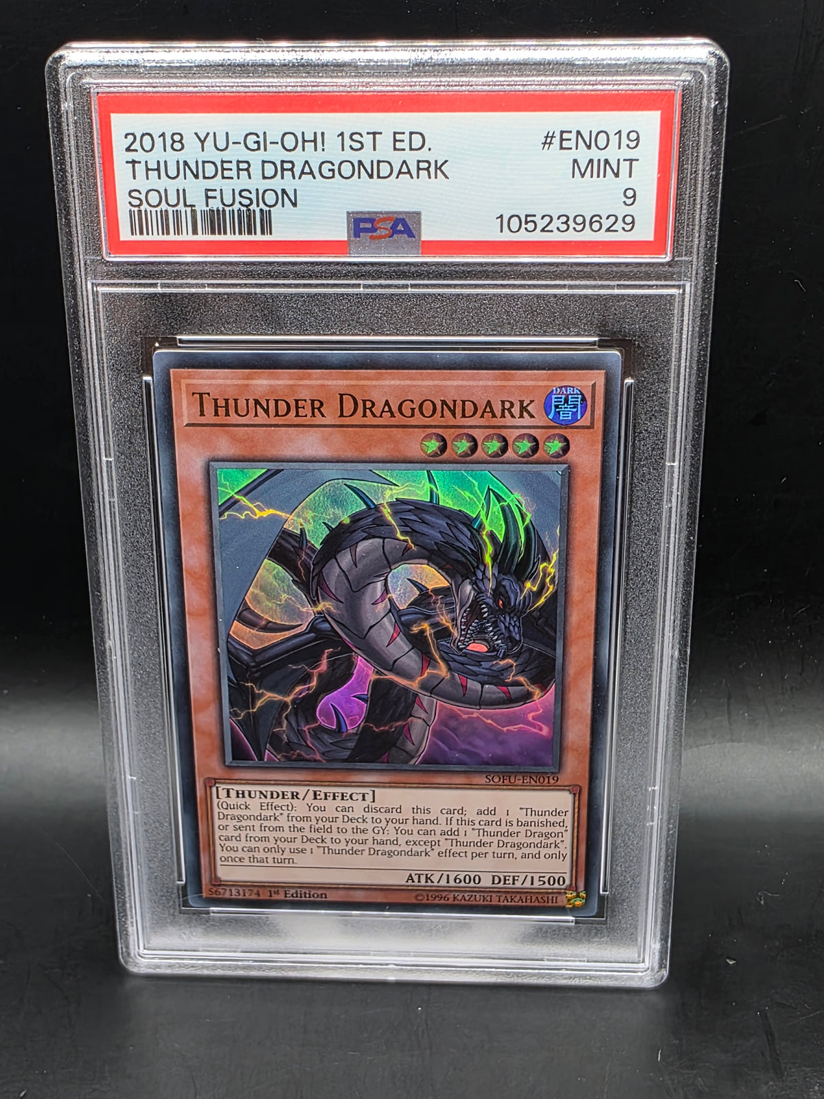 Yu-Gi-Oh! Thunder Dragondark Ultra Rare SOFU-EN019 1st Edition PSA 9 Graded