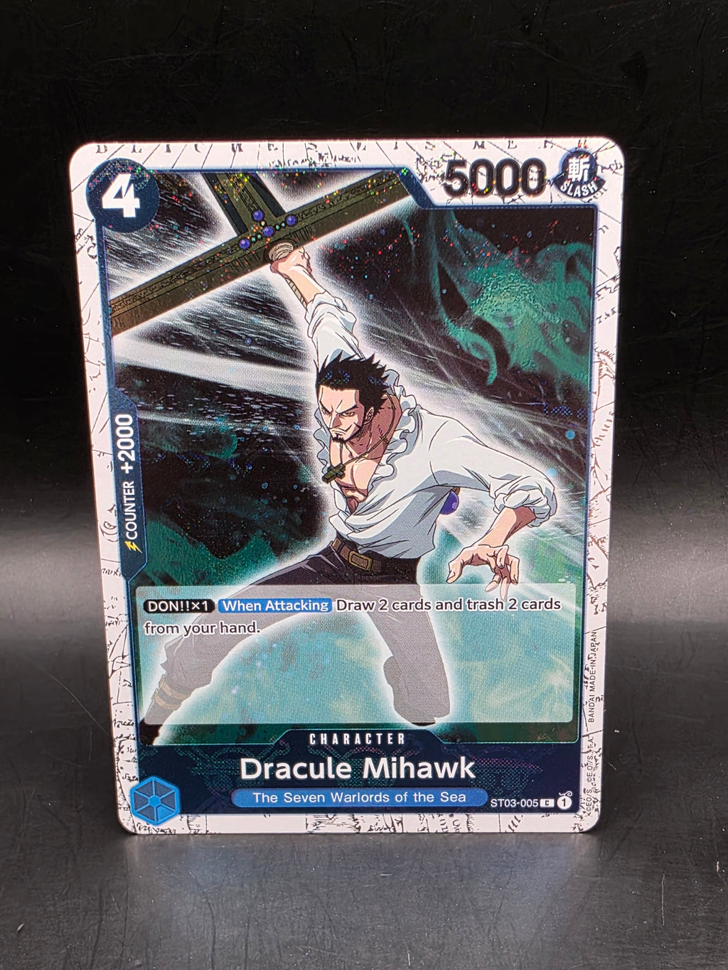Dracule Mihawk (Jolly Roger Foil) ST03-005 Premium Booster -The Best- One Piece