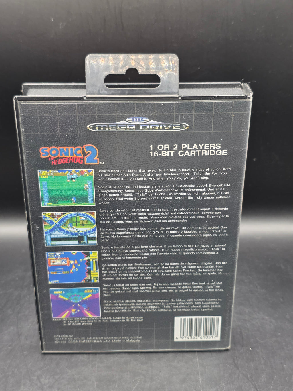Sonic The Hedgehog 2 Sega Mega Drive Game