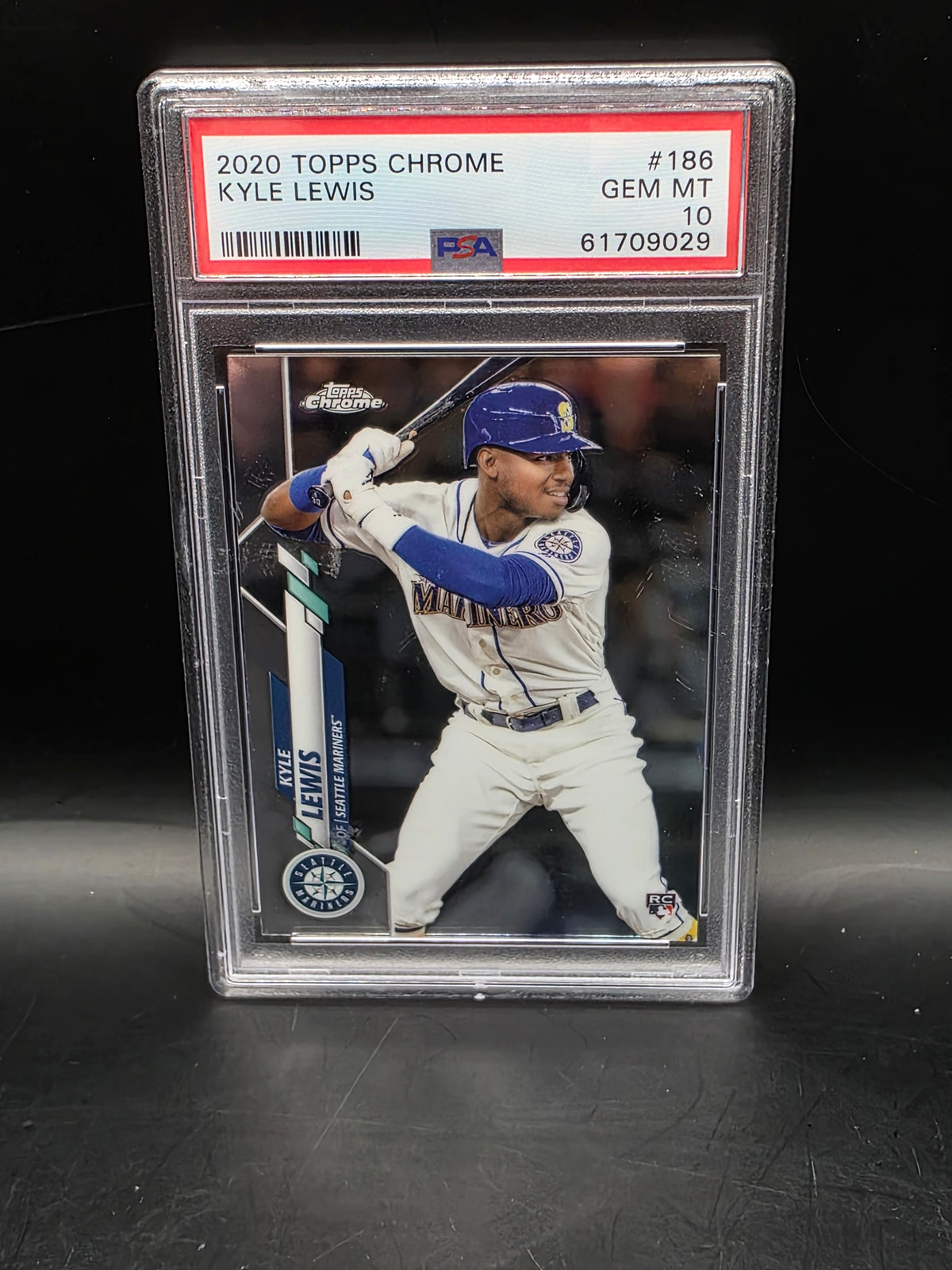2020 Topps Chrome #186 Kyle Lewis PSA 10 RC Rookie Seattle Mariners