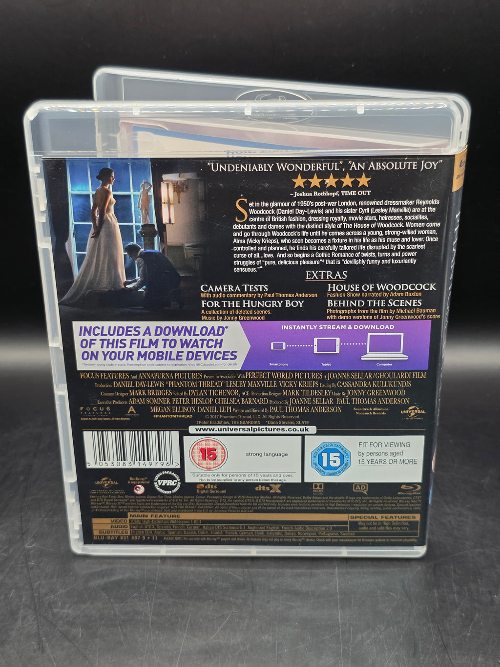 Phantom Thread Blu Ray - Daniel Day-Lewis