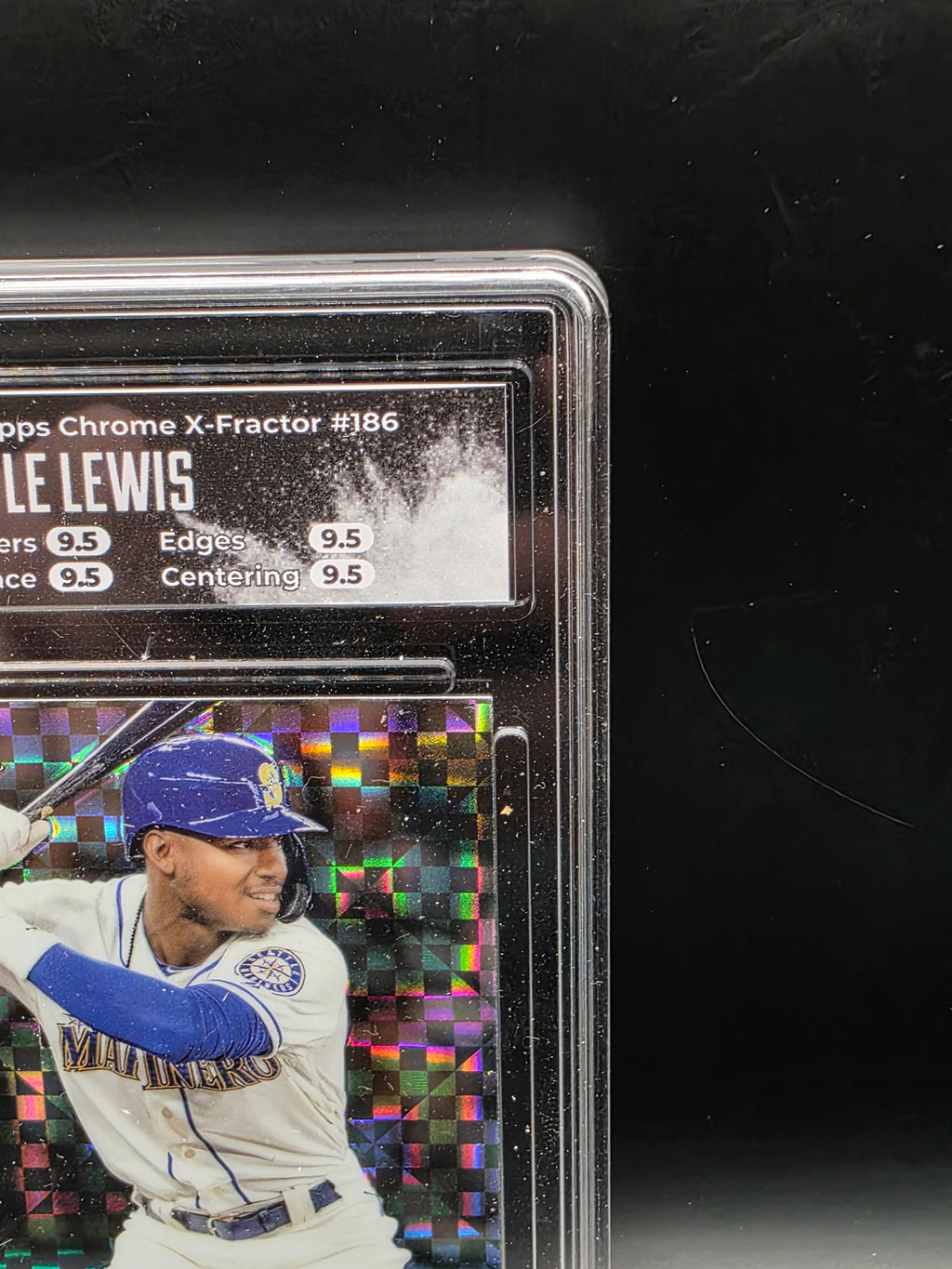 2020 MLB Topps Chrome Kyle Lewis RC X-Fractor HGA 9.5 GEM MINT