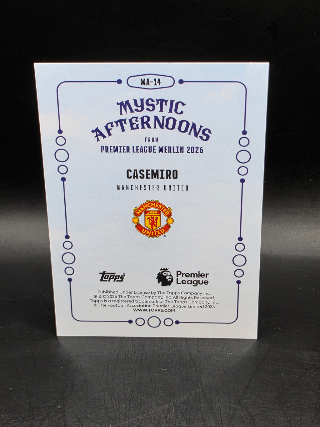 Casemiro Mystic Afternoons MA-14 Topps Merlin Premier League 2026 Man Utd