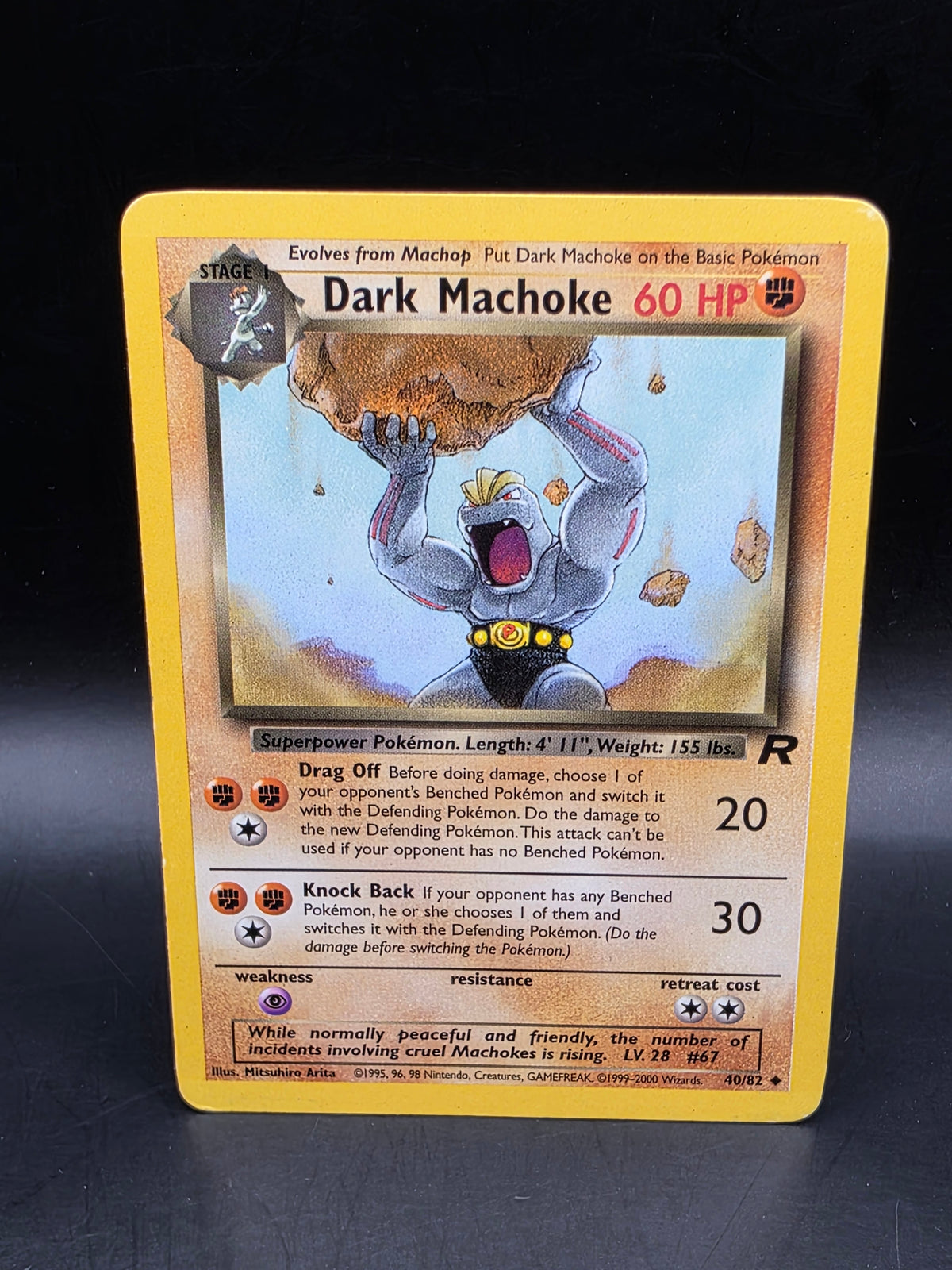 Wizards Pokémon Dark Machoke 40/82 Team Rocket Uncommon 60HP