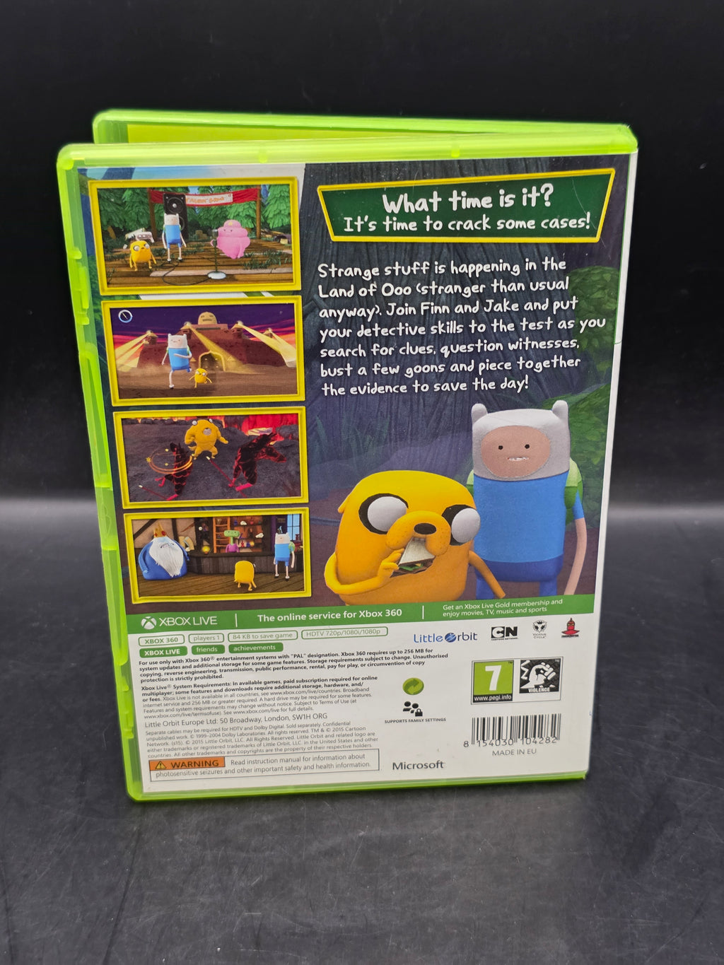 Adventure Time Finn & Jake Investigations Xbox 360 Video Game Manual PAL