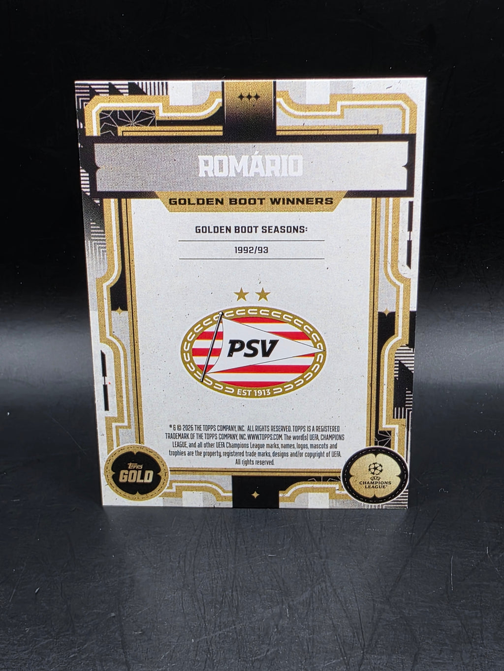 2026 Topps Gold Champions League Romario PSV Golden Boot Winners