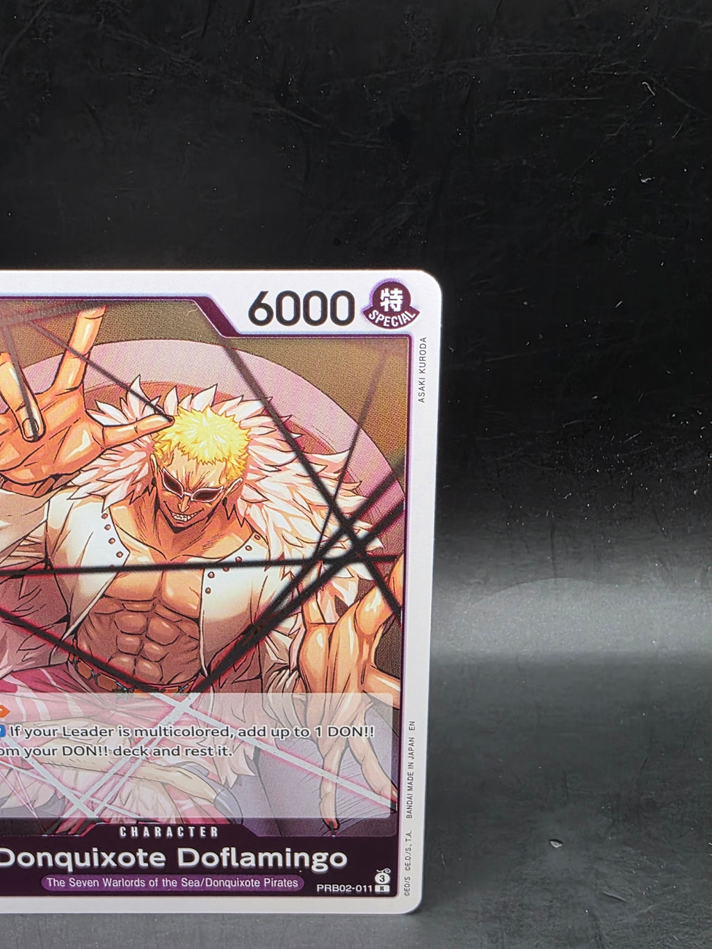 PRB02-011 Donquixote Doflamingo : Rare Foil English One Piece TCG Card : PRB02: