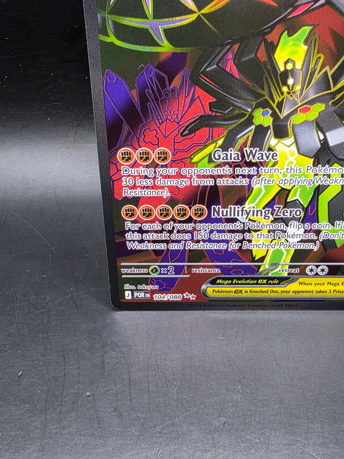 Pokemon Card Mega Zygarde ex 104/088 Me03: Perfect Order Holo