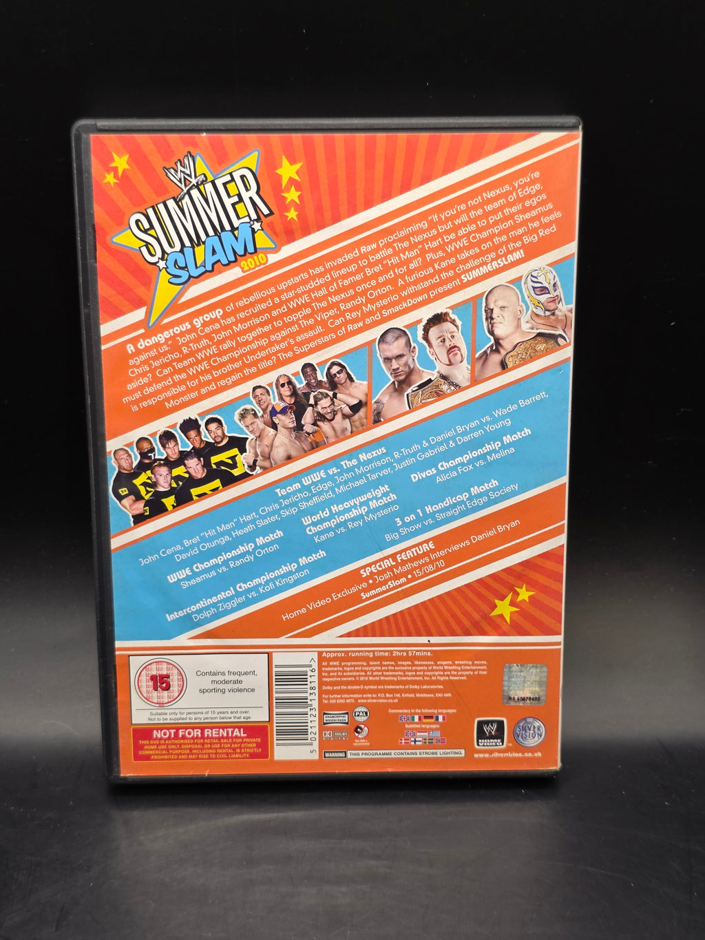 WWE Summer Slam 2010 Silver Version John Cena Sheamus Randy Orton