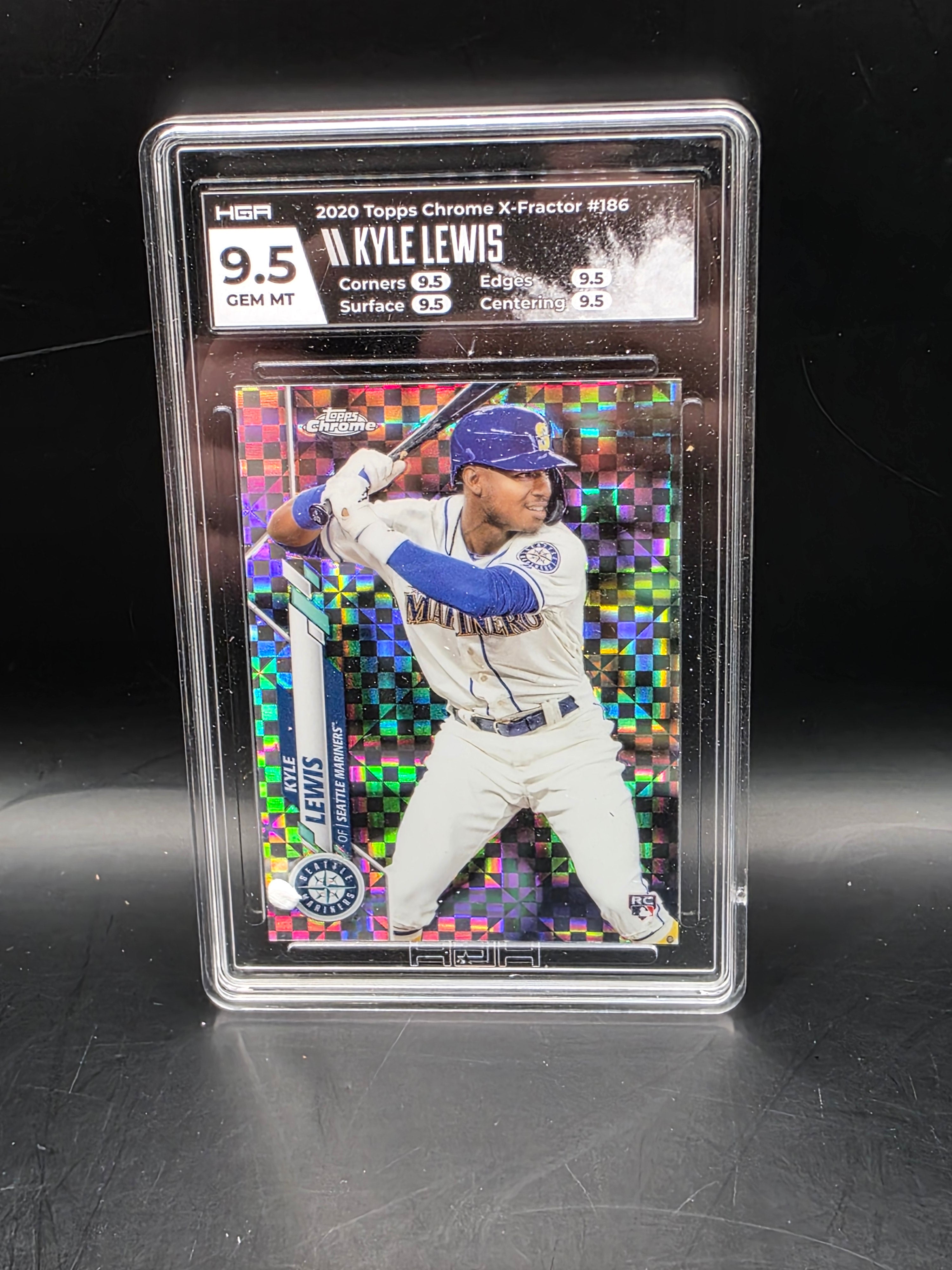 2020 MLB Topps Chrome Kyle Lewis RC X-Fractor HGA 9.5 GEM MINT