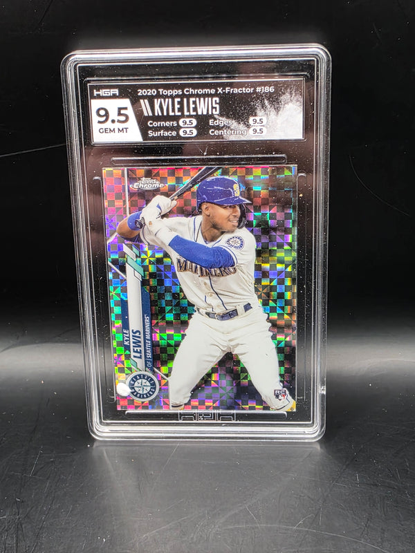 2020 MLB Topps Chrome Kyle Lewis RC X-Fractor HGA 9.5 GEM MINT