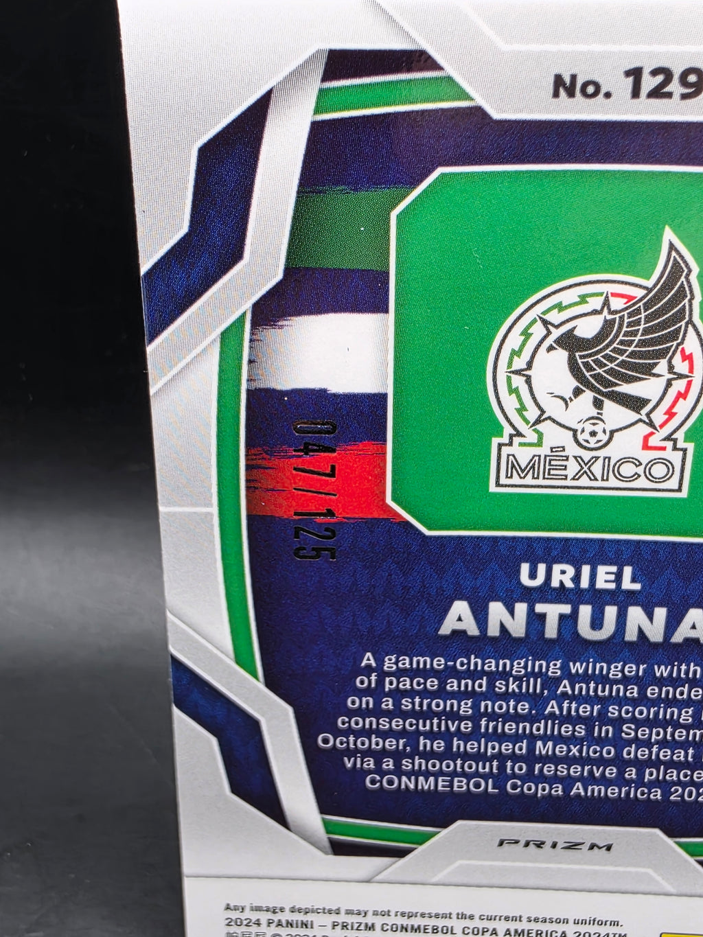 2024 Panini Prizm Uriel Antuna #129 PRIZM 047/125 Mexico Limited edition